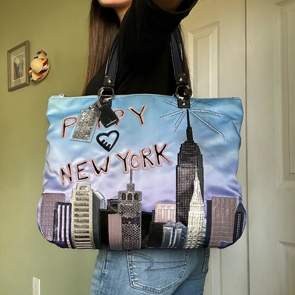Coach Poppy Satin Tote - Picture 1 of 7